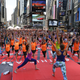Yoga at Times Square.